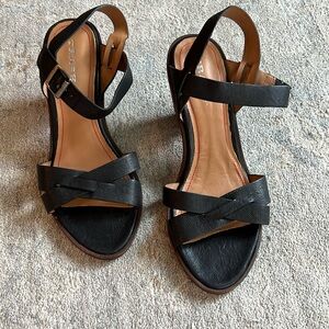 Trask Black Leather Sandals. Size 9-NWOT